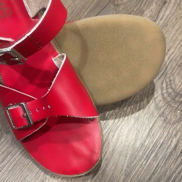 Footmates Tide Red Leather Sandals Sz 2 - Picture 8 of 11